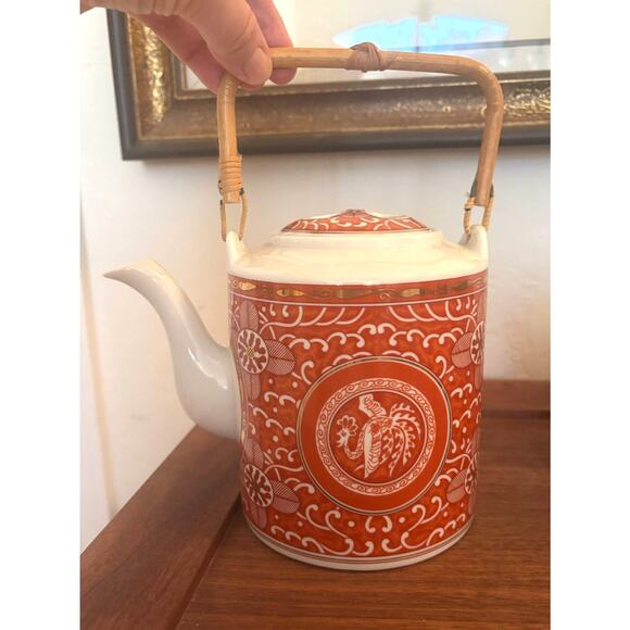 Vintage MCM Georges Briard Imperial Brocade Porcelain Tea Set 19 Piece ~ Japan - Picture 2 of 7